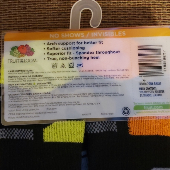 6 Pair Boys Fruit of Loom Ankle Socks - Picture 4 of 5